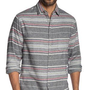 Natural Blue Stripe Flannel Shirt Sz. L